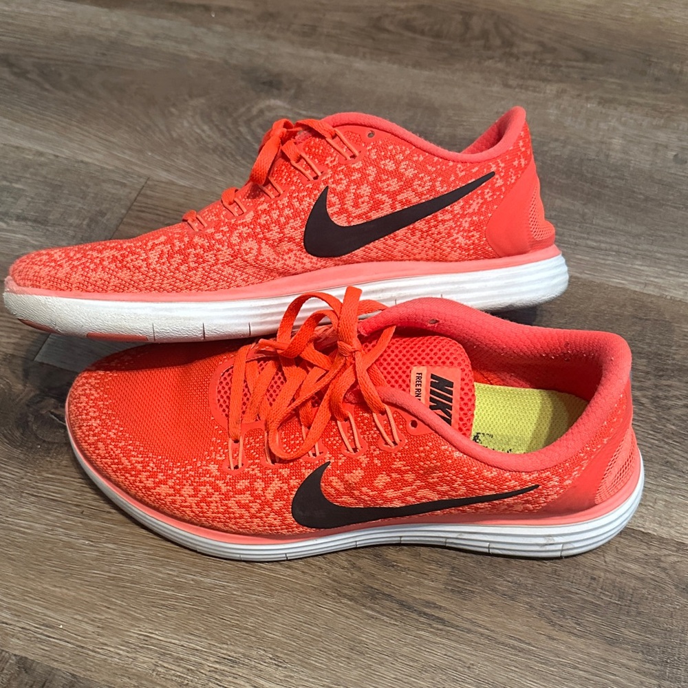 Nike Neon Orange Athletic Shoes
